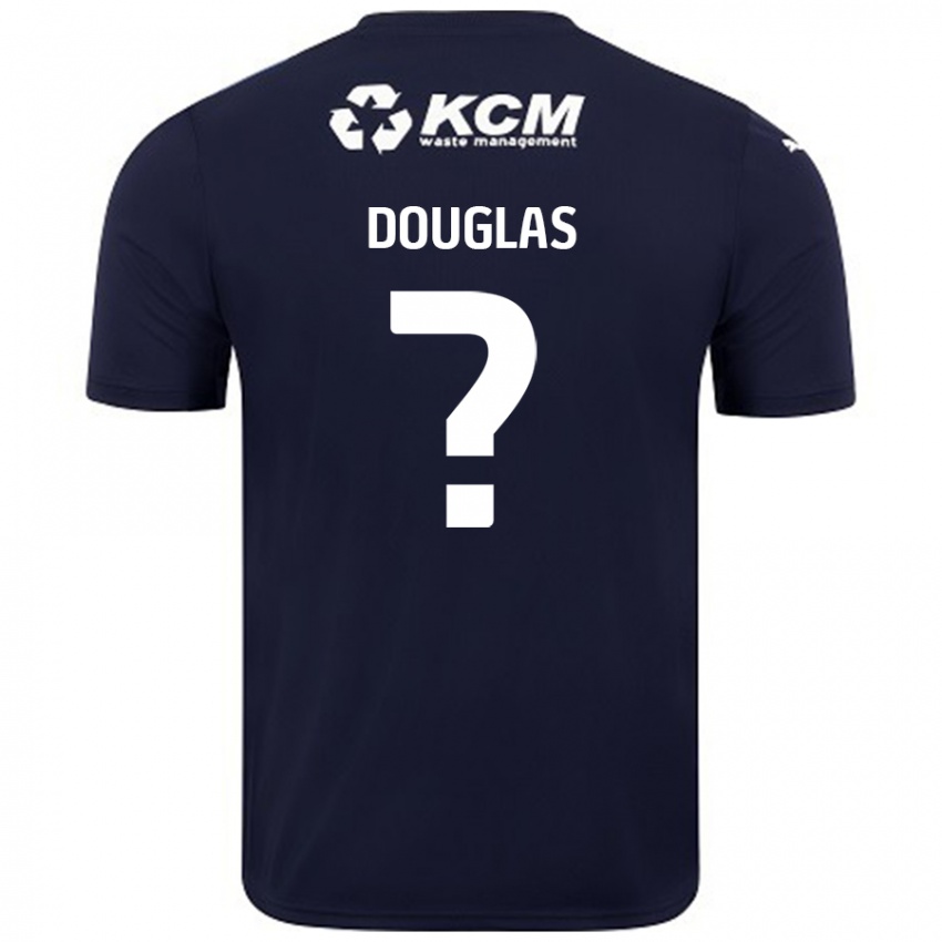 Gyermek Hamish Douglas #0 Sötétkék Idegenbeli Jersey 2024/25 Mez Póló Ing