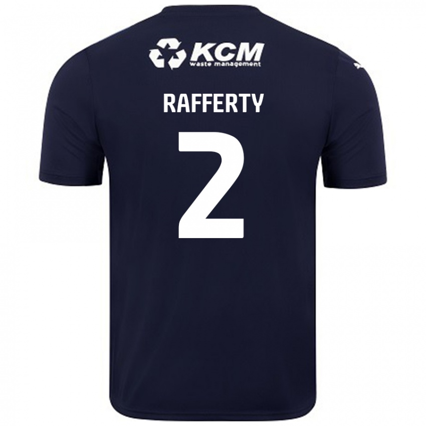 Gyermek Joe Rafferty #2 Sötétkék Idegenbeli Jersey 2024/25 Mez Póló Ing