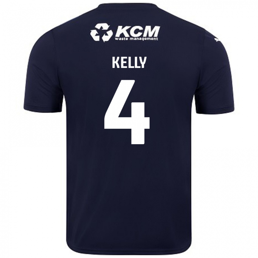 Gyermek Liam Kelly #4 Sötétkék Idegenbeli Jersey 2024/25 Mez Póló Ing