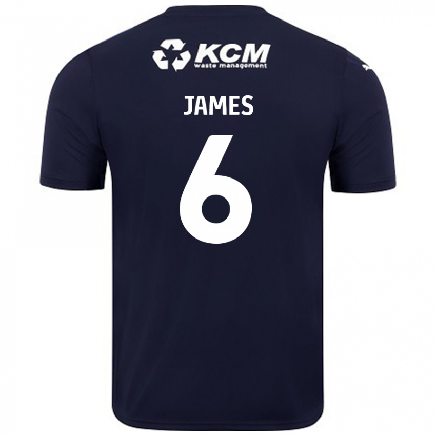 Gyermek Reece James #6 Sötétkék Idegenbeli Jersey 2024/25 Mez Póló Ing