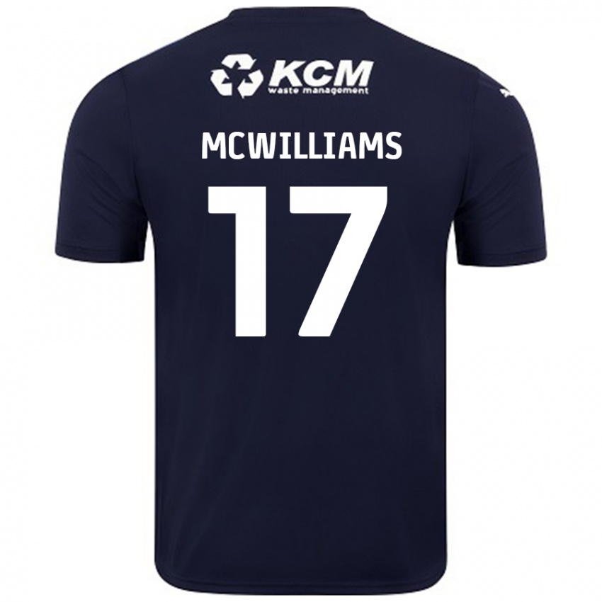 Gyermek Shaun Mcwilliams #17 Sötétkék Idegenbeli Jersey 2024/25 Mez Póló Ing