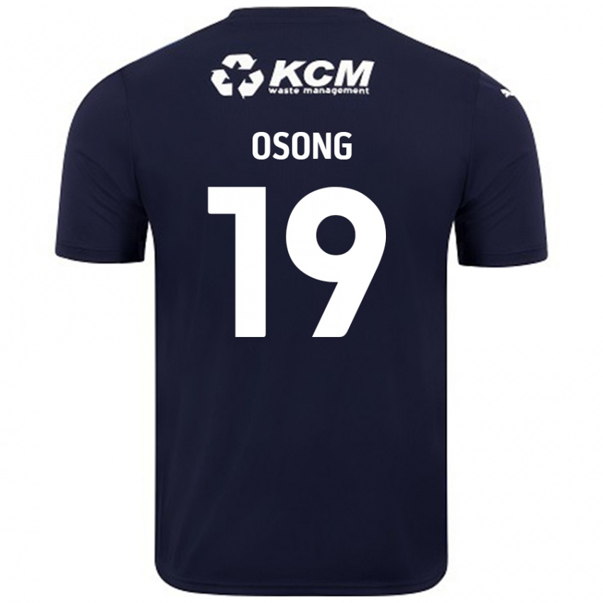 Gyermek Detlef Esapa Osong #19 Sötétkék Idegenbeli Jersey 2024/25 Mez Póló Ing