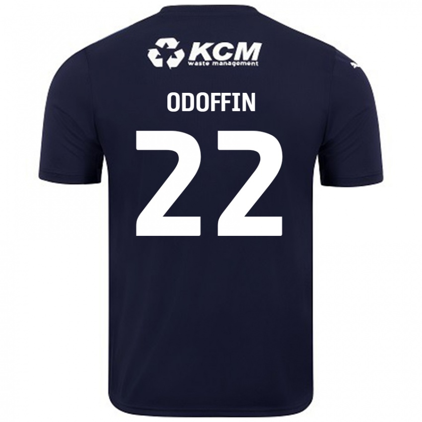 Gyermek Hakeem Odoffin #22 Sötétkék Idegenbeli Jersey 2024/25 Mez Póló Ing