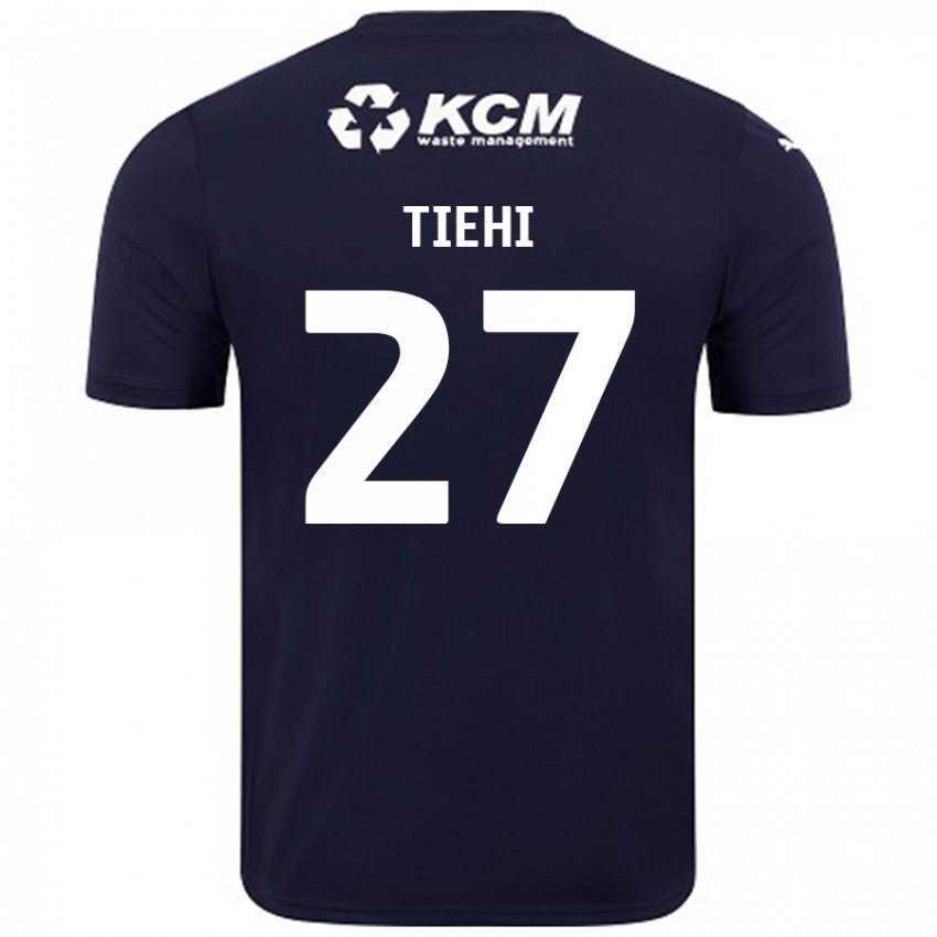 Gyermek Christ Tiehi #27 Sötétkék Idegenbeli Jersey 2024/25 Mez Póló Ing