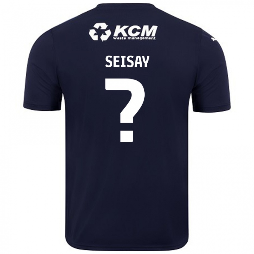 Gyermek Hamid Seisay #0 Sötétkék Idegenbeli Jersey 2024/25 Mez Póló Ing