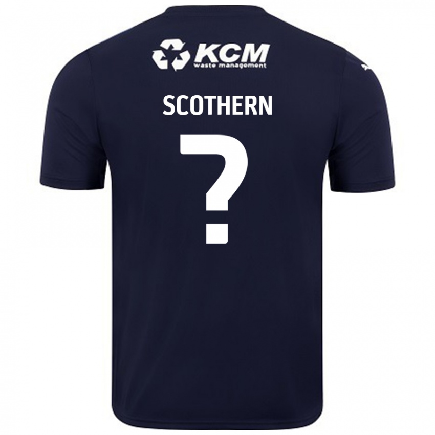 Gyermek Ben Scothern #0 Sötétkék Idegenbeli Jersey 2024/25 Mez Póló Ing