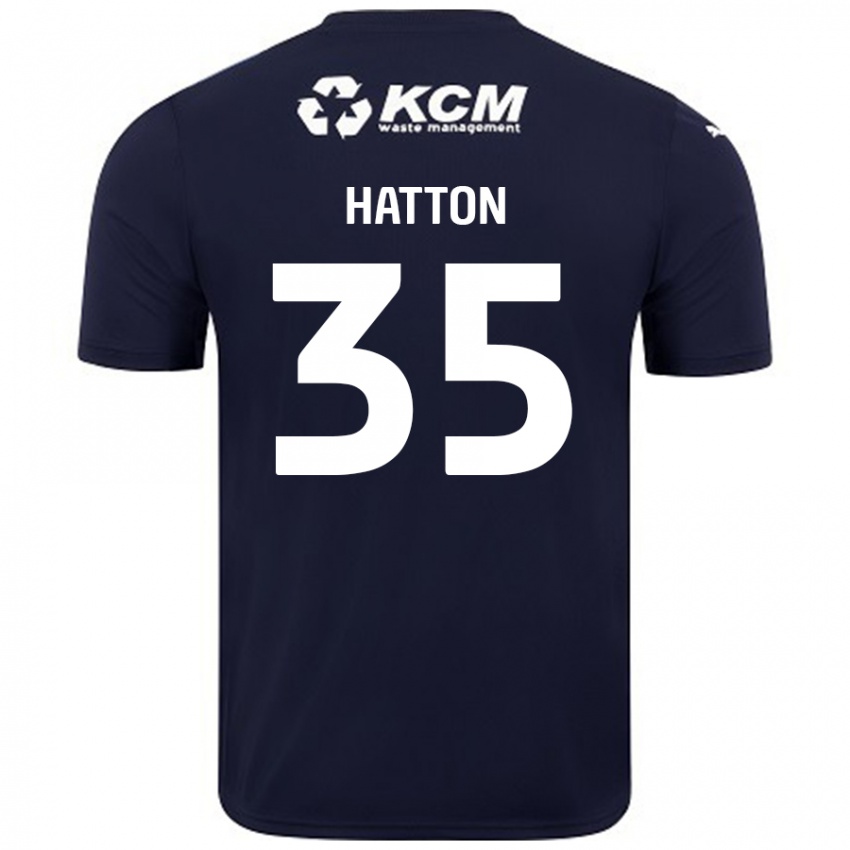 Gyermek Ben Hatton #35 Sötétkék Idegenbeli Jersey 2024/25 Mez Póló Ing