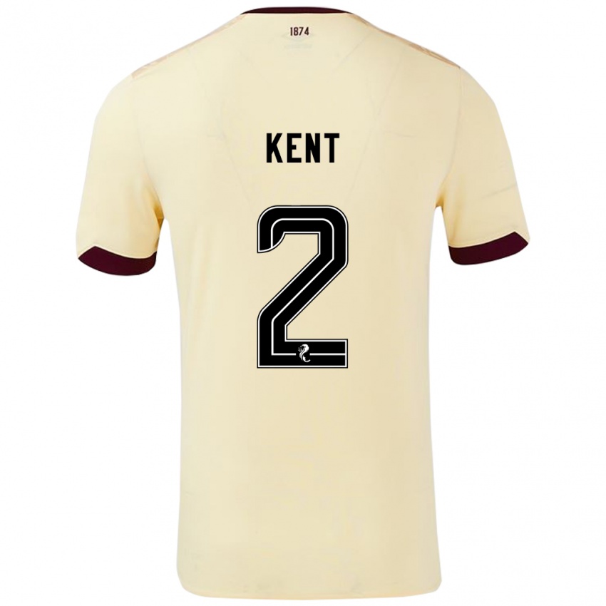 Gyermek Frankie Kent #2 Krémes Bordó Idegenbeli Jersey 2024/25 Mez Póló Ing