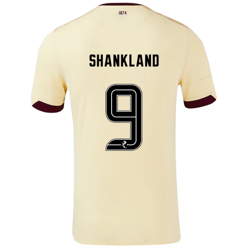 Gyermek Lawrence Shankland #9 Krémes Bordó Idegenbeli Jersey 2024/25 Mez Póló Ing