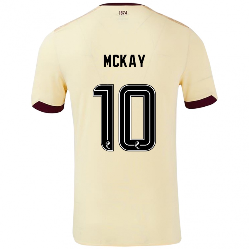 Gyermek Barrie Mckay #10 Krémes Bordó Idegenbeli Jersey 2024/25 Mez Póló Ing