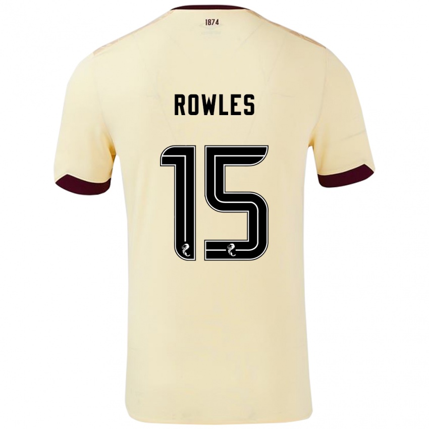 Gyermek Kye Rowles #15 Krémes Bordó Idegenbeli Jersey 2024/25 Mez Póló Ing