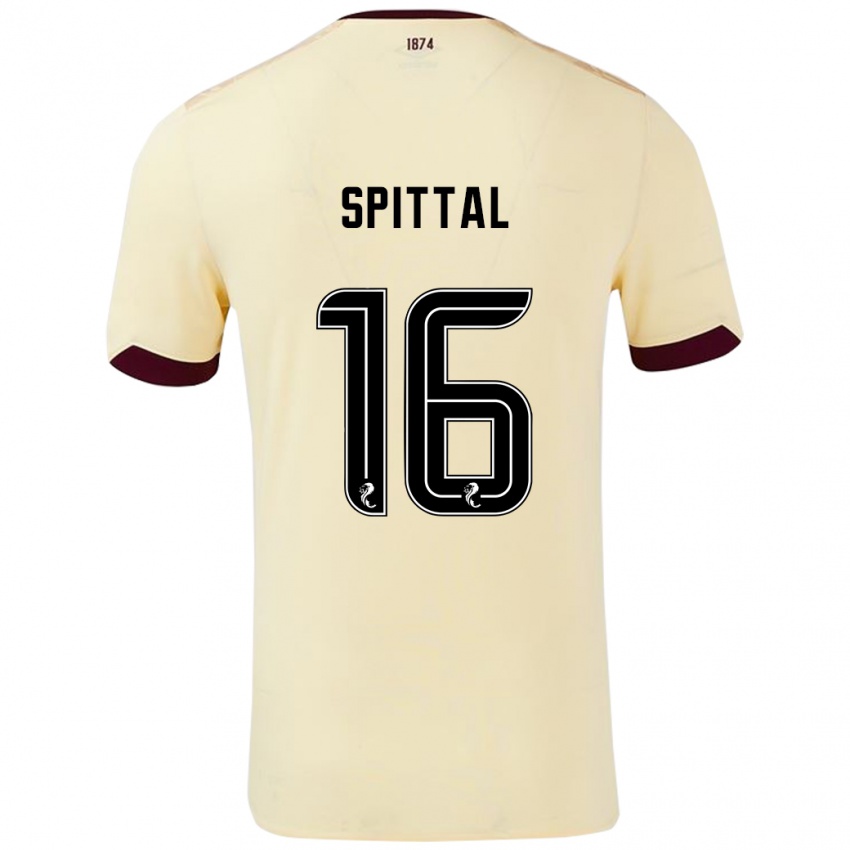 Gyermek Blair Spittal #16 Krémes Bordó Idegenbeli Jersey 2024/25 Mez Póló Ing