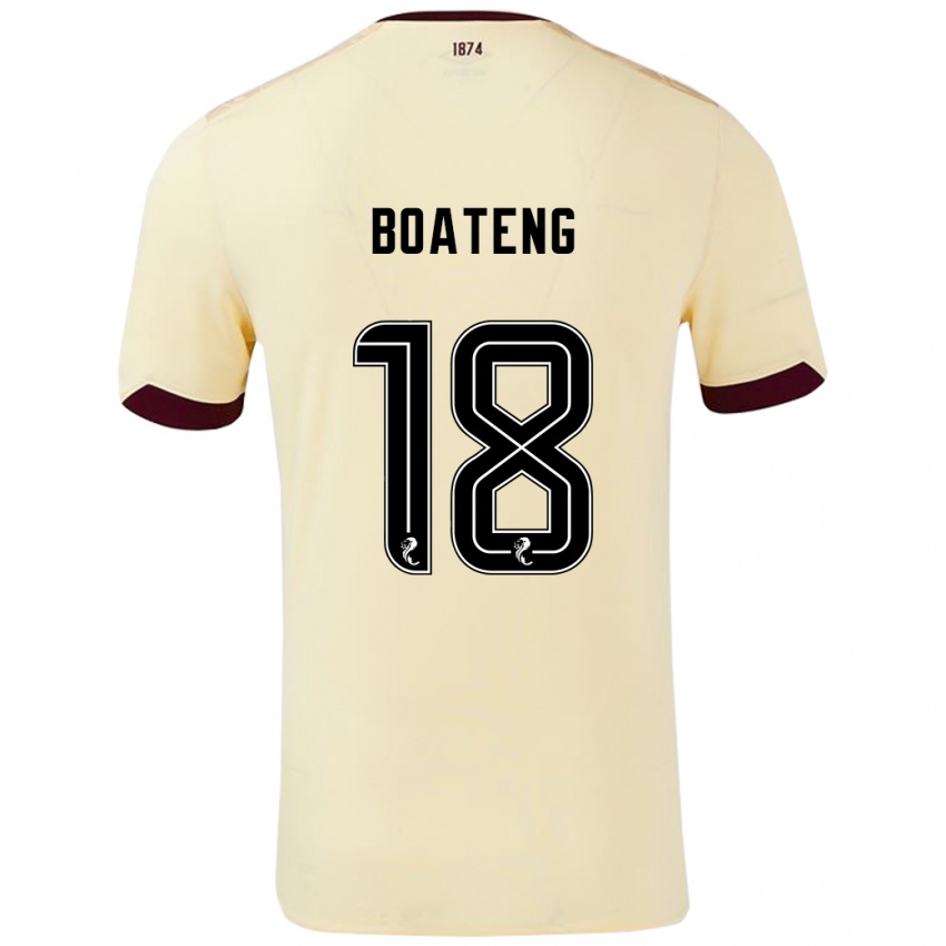 Gyermek Malachi Boateng #18 Krémes Bordó Idegenbeli Jersey 2024/25 Mez Póló Ing