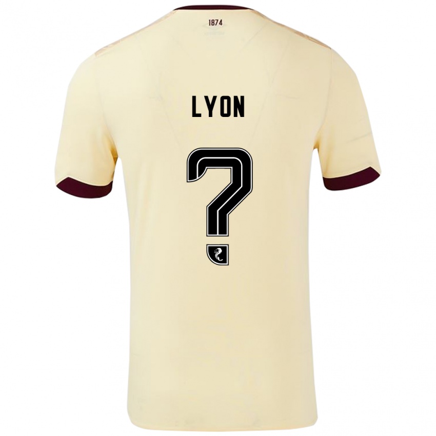 Gyermek Jack Lyon #0 Krémes Bordó Idegenbeli Jersey 2024/25 Mez Póló Ing