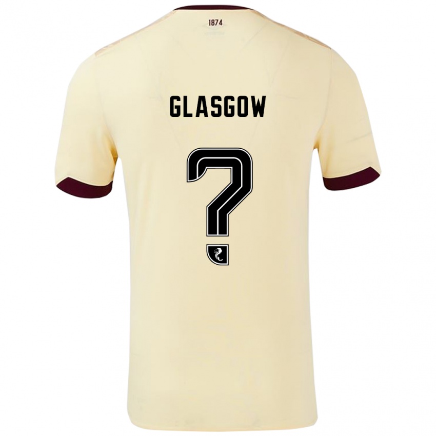 Gyermek Euan Glasgow #0 Krémes Bordó Idegenbeli Jersey 2024/25 Mez Póló Ing