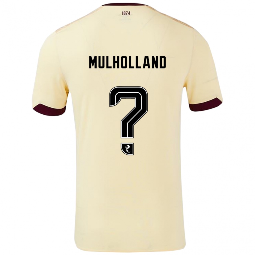 Gyermek James Mulholland #0 Krémes Bordó Idegenbeli Jersey 2024/25 Mez Póló Ing