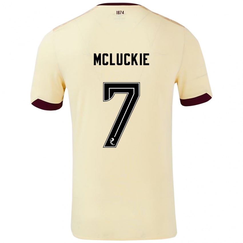 Gyermek Bobby Mcluckie #7 Krémes Bordó Idegenbeli Jersey 2024/25 Mez Póló Ing