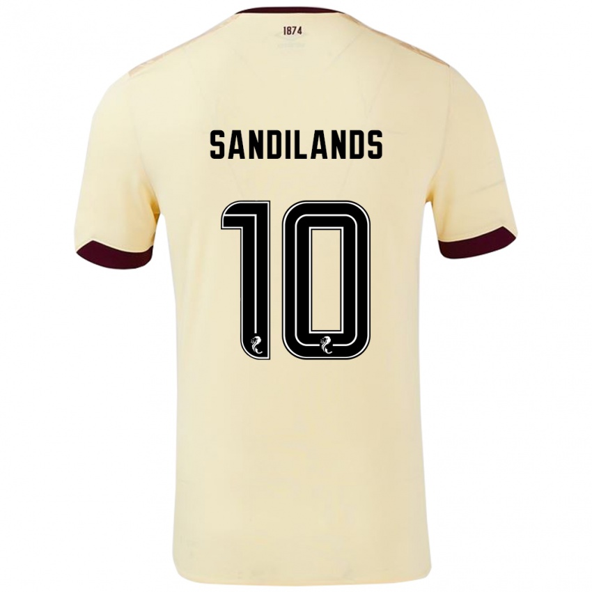 Gyermek Callum Sandilands #10 Krémes Bordó Idegenbeli Jersey 2024/25 Mez Póló Ing