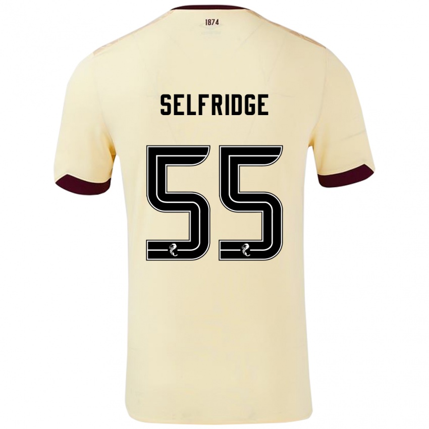 Gyermek Louis Selfridge #55 Krémes Bordó Idegenbeli Jersey 2024/25 Mez Póló Ing