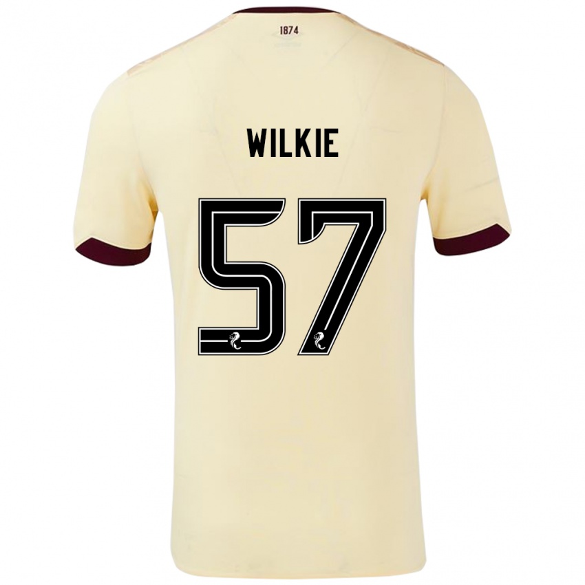 Gyermek Coupar Wilkie #57 Krémes Bordó Idegenbeli Jersey 2024/25 Mez Póló Ing