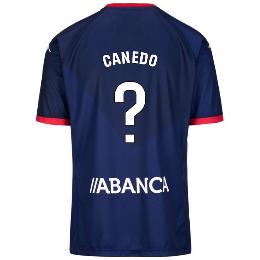 Gyermek Damián Canedo #0 Sötétkék Idegenbeli Jersey 2024/25 Mez Póló Ing