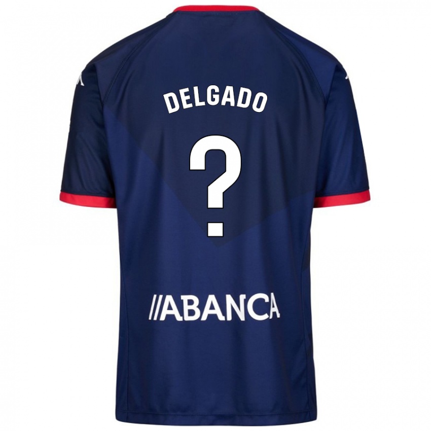 Gyermek Álex Delgado #0 Sötétkék Idegenbeli Jersey 2024/25 Mez Póló Ing