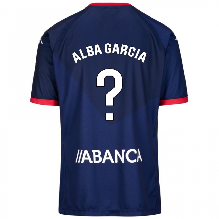 Gyermek Lucía Alba García #13 Sötétkék Idegenbeli Jersey 2024/25 Mez Póló Ing