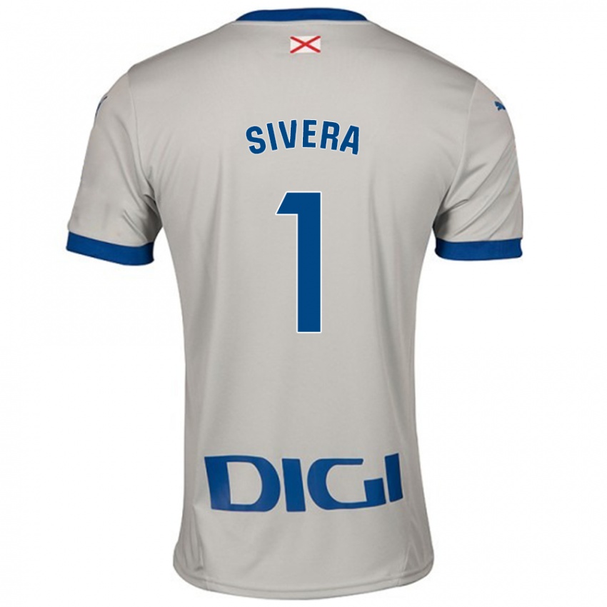 Gyermek Antonio Sivera #1 Világos Szürke Idegenbeli Jersey 2024/25 Mez Póló Ing