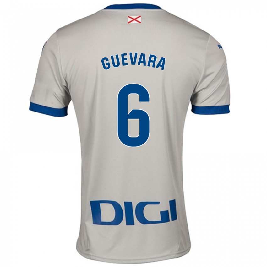 Gyermek Ander Guevara #6 Világos Szürke Idegenbeli Jersey 2024/25 Mez Póló Ing