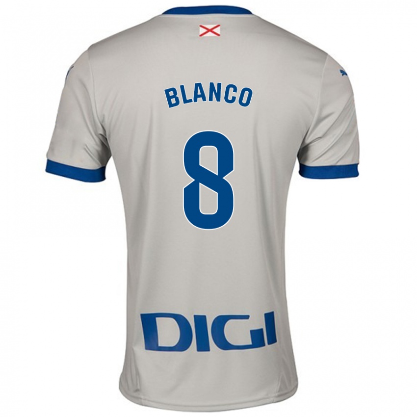 Gyermek Antonio Blanco #8 Világos Szürke Idegenbeli Jersey 2024/25 Mez Póló Ing