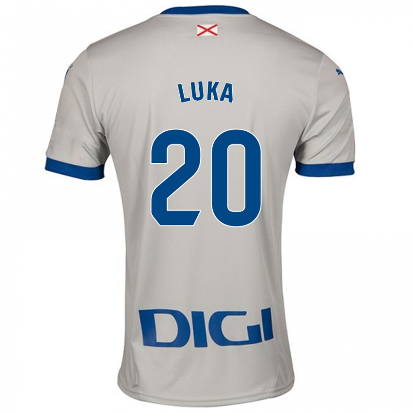 Gyermek Luka Romero #20 Világos Szürke Idegenbeli Jersey 2024/25 Mez Póló Ing