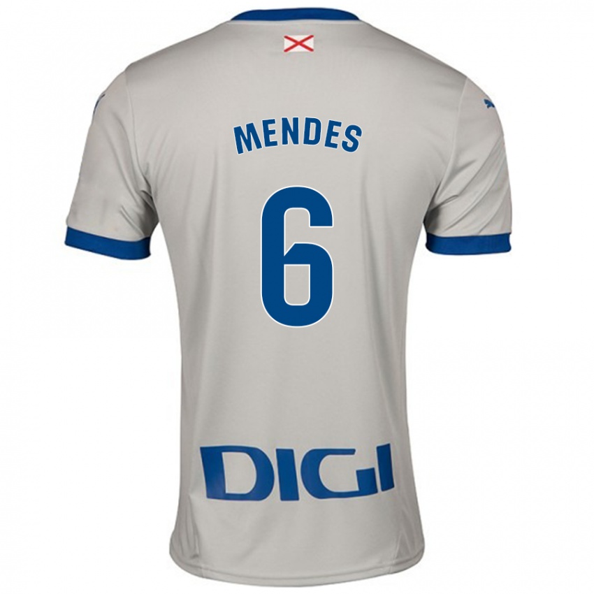 Gyermek Tomás Mendes #6 Világos Szürke Idegenbeli Jersey 2024/25 Mez Póló Ing