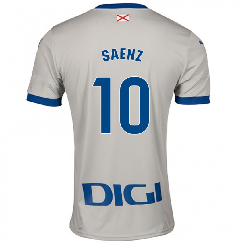 Gyermek Iñaki Saenz #10 Világos Szürke Idegenbeli Jersey 2024/25 Mez Póló Ing