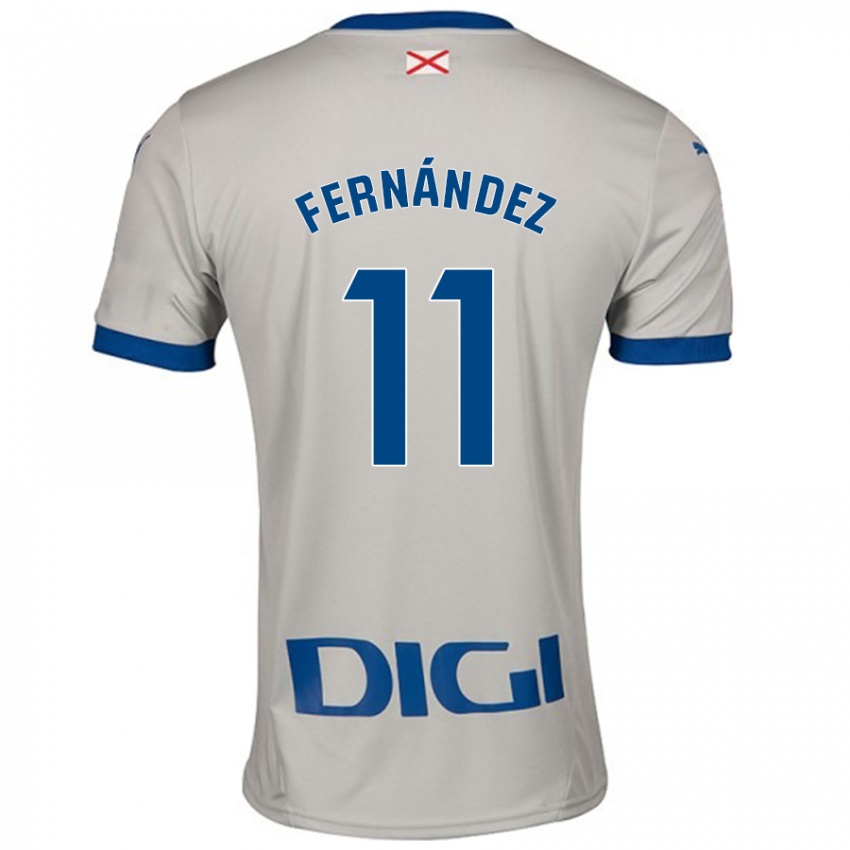 Gyermek Imanol Fernández #11 Világos Szürke Idegenbeli Jersey 2024/25 Mez Póló Ing