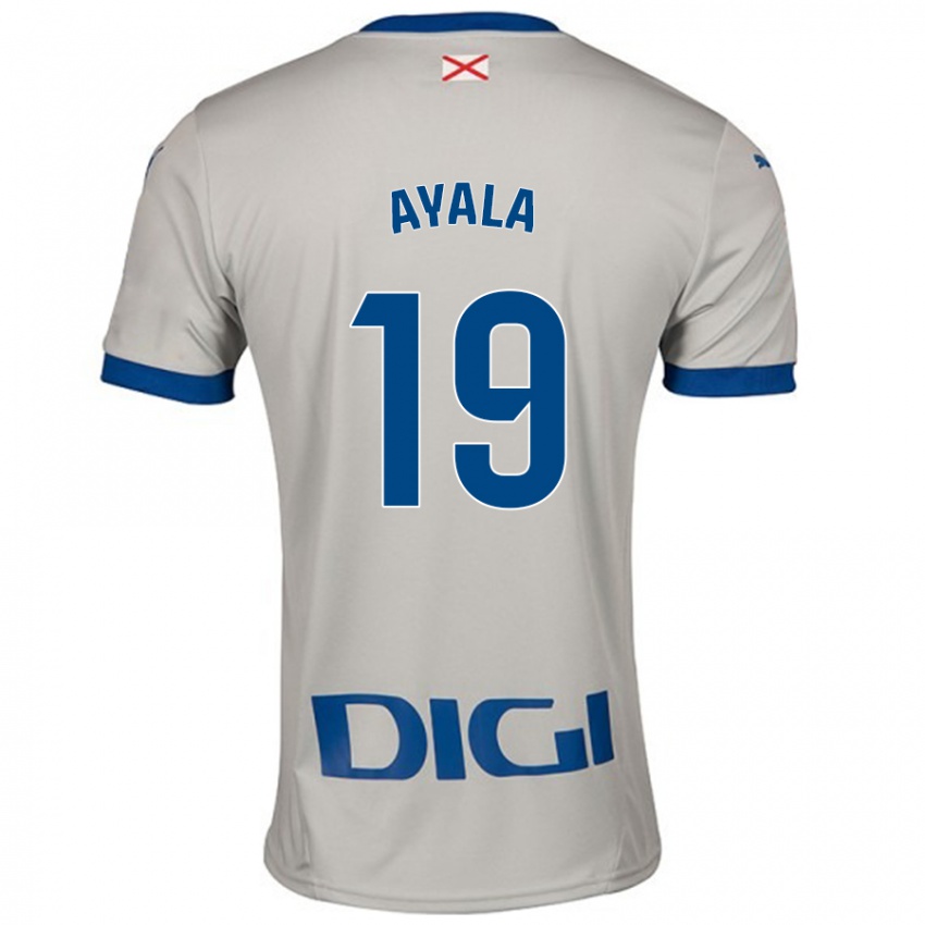 Gyermek Axel Ayala #19 Világos Szürke Idegenbeli Jersey 2024/25 Mez Póló Ing