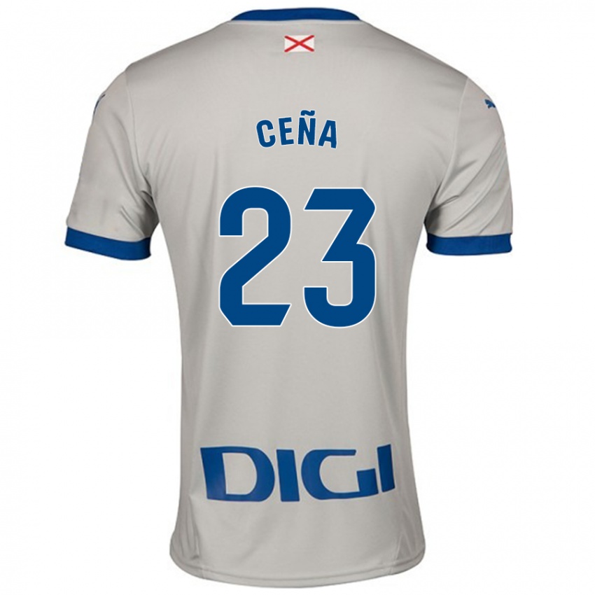 Gyermek Marcos Ceña #23 Világos Szürke Idegenbeli Jersey 2024/25 Mez Póló Ing