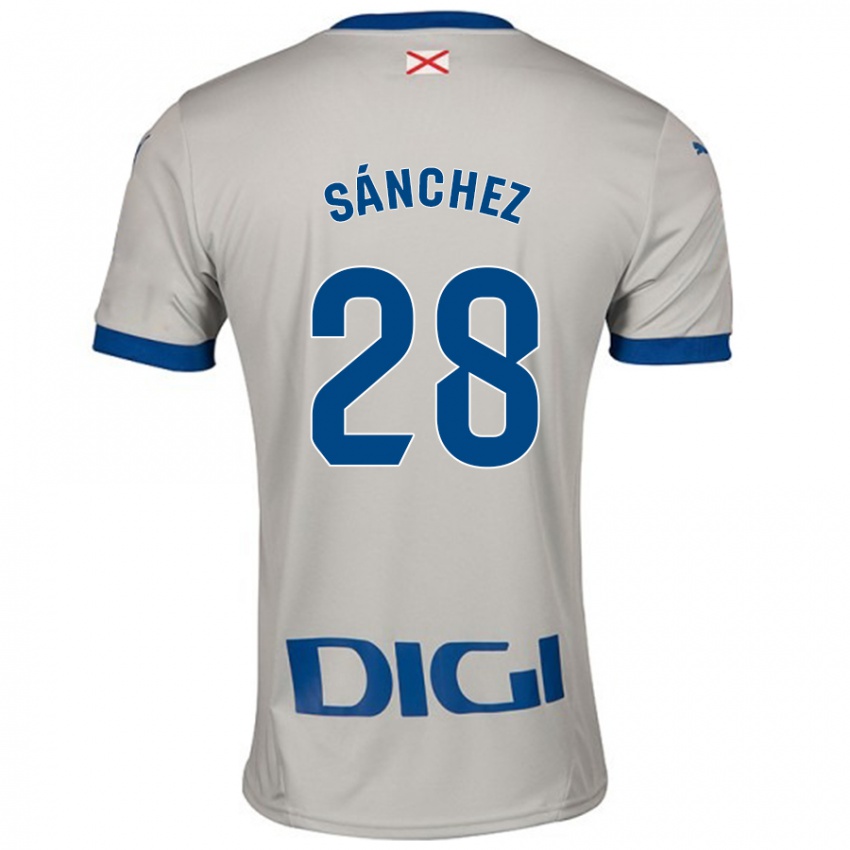 Gyermek Ander Sánchez #28 Világos Szürke Idegenbeli Jersey 2024/25 Mez Póló Ing