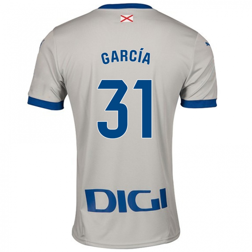 Gyermek Gaizka García #31 Világos Szürke Idegenbeli Jersey 2024/25 Mez Póló Ing