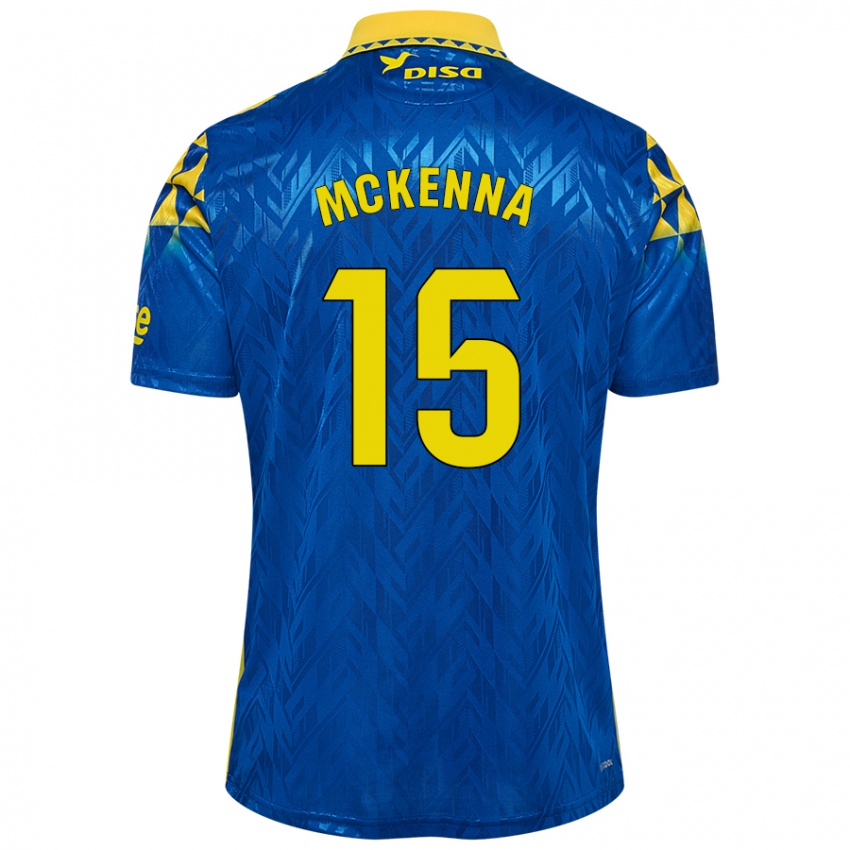 Gyermek Scott Mckenna #15 Kék Sárga Idegenbeli Jersey 2024/25 Mez Póló Ing