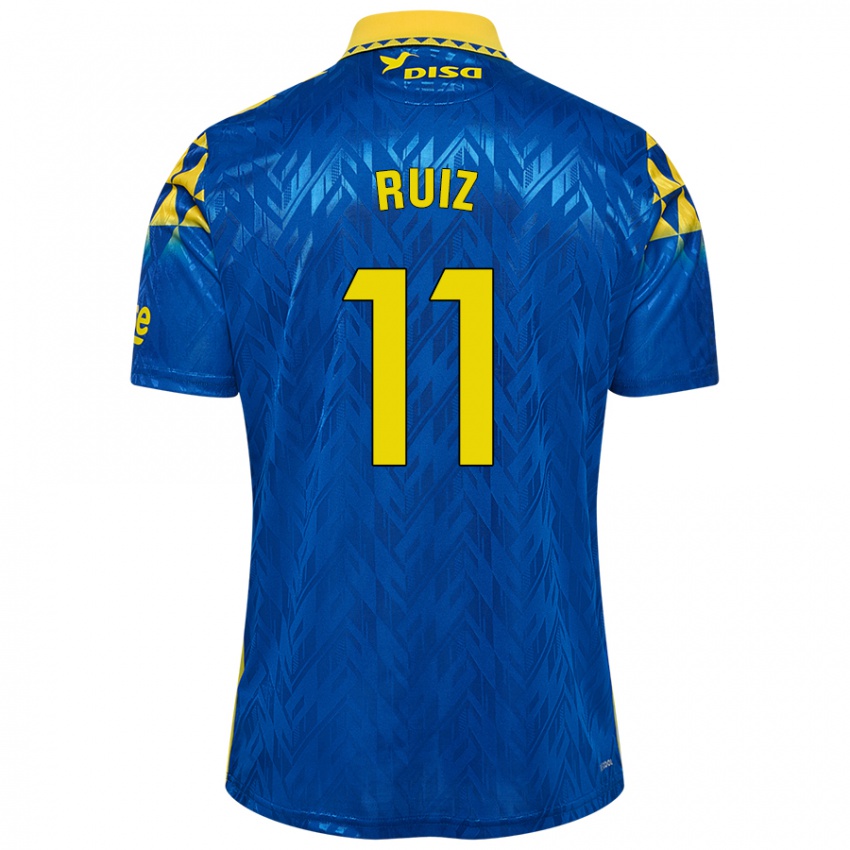 Gyermek Sergio Ruiz #11 Kék Sárga Idegenbeli Jersey 2024/25 Mez Póló Ing