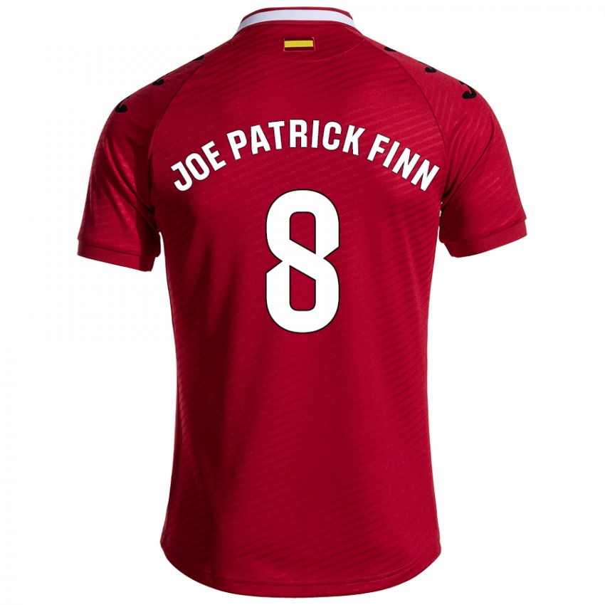 Gyermek John Joe Patrick Finn #8 Sötét Vörös Idegenbeli Jersey 2024/25 Mez Póló Ing