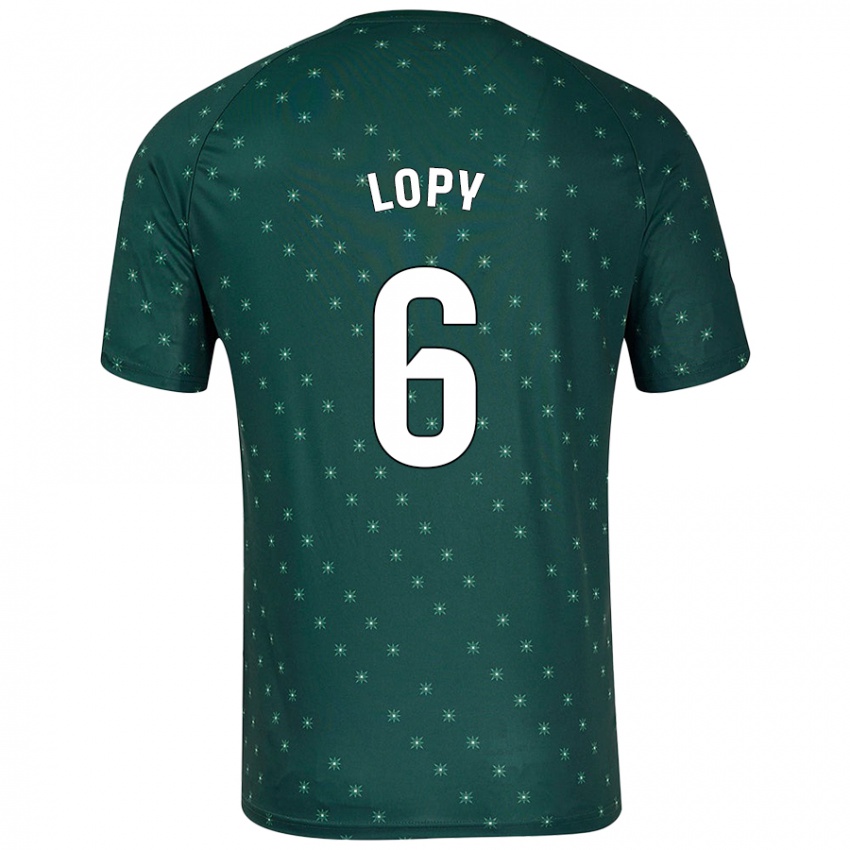 Gyermek Dion Lopy #6 Sötétzöld Idegenbeli Jersey 2024/25 Mez Póló Ing