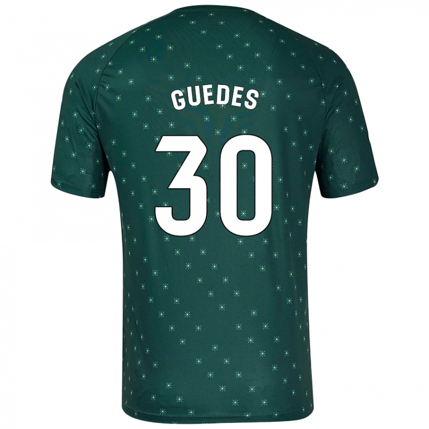 Gyermek Gui Guedes #30 Sötétzöld Idegenbeli Jersey 2024/25 Mez Póló Ing