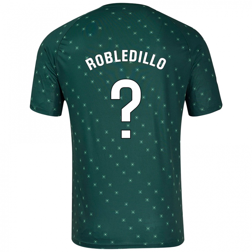 Gyermek Pedro Robledillo #0 Sötétzöld Idegenbeli Jersey 2024/25 Mez Póló Ing