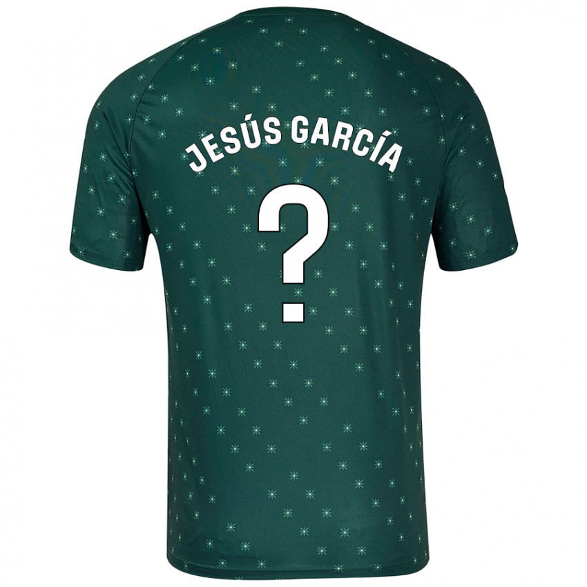 Gyermek Jesús García #0 Sötétzöld Idegenbeli Jersey 2024/25 Mez Póló Ing