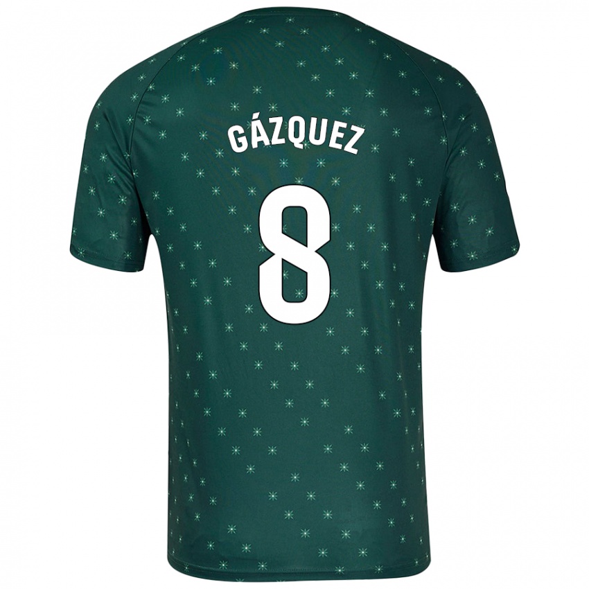 Gyermek Joan Gázquez #8 Sötétzöld Idegenbeli Jersey 2024/25 Mez Póló Ing