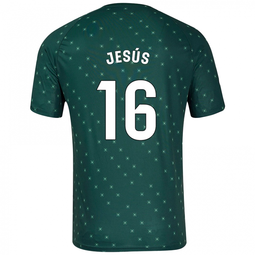 Gyermek Antonio Jesús #16 Sötétzöld Idegenbeli Jersey 2024/25 Mez Póló Ing