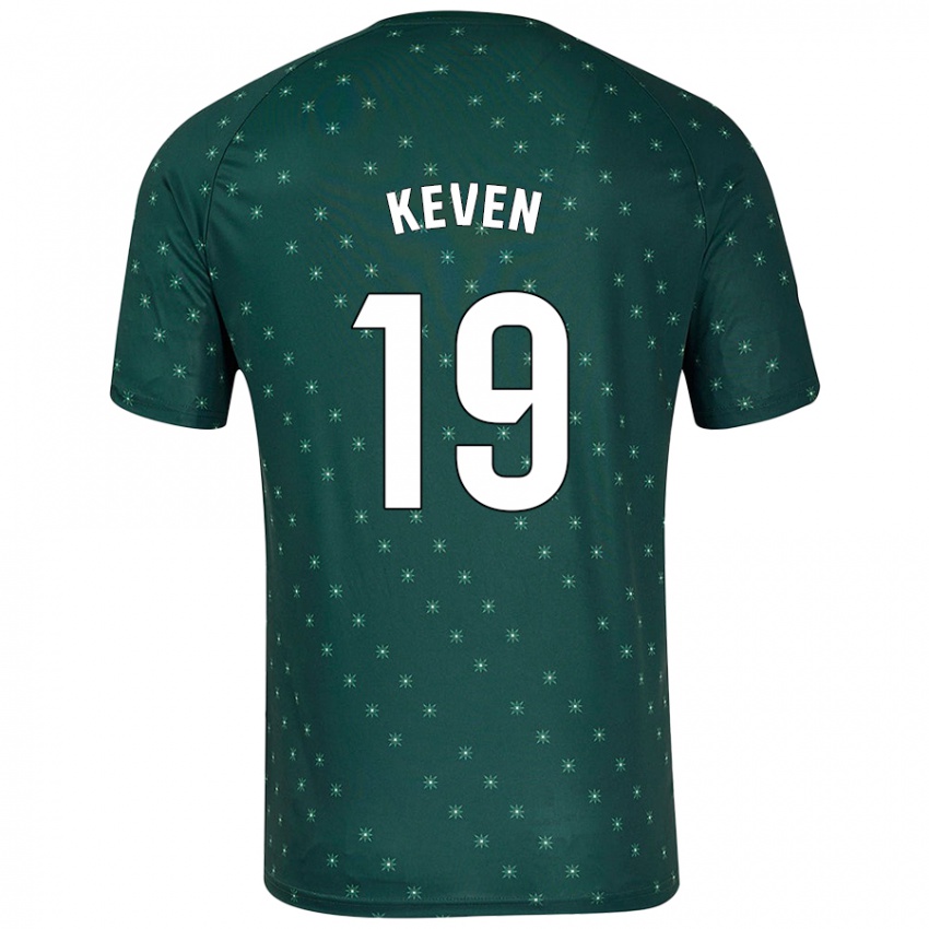 Gyermek Keven #19 Sötétzöld Idegenbeli Jersey 2024/25 Mez Póló Ing