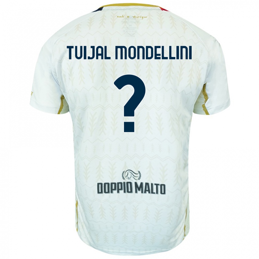 Gyermek Luca Tuijal Mondellini #0 Fehér Idegenbeli Jersey 2024/25 Mez Póló Ing