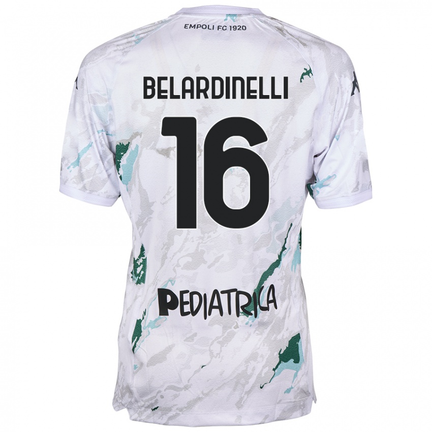 Gyermek Luca Belardinelli #16 Szürke Idegenbeli Jersey 2024/25 Mez Póló Ing